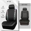 imageCAR PASS Leather Diamond Bling Car Seat Cover 2 Front Interior Sets Waterproof Universal Shining Glitter Crystal Sparkle Fit for 95 Automotive Truck SUV Cute Women Girl Black Silver RhinestoneMulticolor Diamond