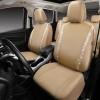 imageCAR PASS Leather Diamond Bling Car Seat Cover 2 Front Interior Sets Waterproof Universal Shining Glitter Crystal Sparkle Fit for 95 Automotive Truck SUV Cute Women Girl Black Silver RhinestoneBeige