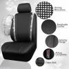 imageCAR PASS Leather Diamond Bling Car Seat Cover 2 Front Interior Sets Waterproof Universal Shining Glitter Crystal Sparkle Fit for 95 Automotive Truck SUV Cute Women Girl Black Silver RhinestoneSilver