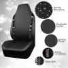 imageCAR PASS Leather Diamond Bling Car Seat Cover 2 Front Interior Sets Waterproof Universal Shining Glitter Crystal Sparkle Fit for 95 Automotive Truck SUV Cute Women Girl Black Silver RhinestoneBlack Rhinestone