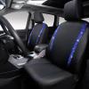 imageCAR PASS Leather Diamond Bling Car Seat Cover 2 Front Interior Sets Waterproof Universal Shining Glitter Crystal Sparkle Fit for 95 Automotive Truck SUV Cute Women Girl Black Silver RhinestoneBlue