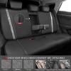 imageCAR PASS Leather Diamond Bling Car Seat Cover 2 Front Interior Sets Waterproof Universal Shining Glitter Crystal Sparkle Fit for 95 Automotive Truck SUV Cute Women Girl Black Silver RhinestoneSilver Rear