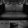 imageCAR PASS Leather Seat Covers Full Set Universal Water Resistant 3D Foam Back Support Luxury Comfort Automotive 5 Seat Covers All Season Fit for SUVSedanVan Airbag Compatible ElegancePure BlackAll Gray