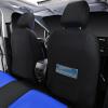imageCAR PASS Leather Seat Covers Full Set Universal Water Resistant 3D Foam Back Support Luxury Comfort Automotive 5 Seat Covers All Season Fit for SUVSedanVan Airbag Compatible ElegancePure BlackBlack and Blue