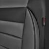 imageCAR PASS Leather Seat Covers Full Set Universal Water Resistant 3D Foam Back Support Luxury Comfort Automotive 5 Seat Covers All Season Fit for SUVSedanVan Airbag Compatible ElegancePure BlackGray Two Front