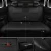 imageCAR PASS Leather Seat Covers Full Set Universal Water Resistant 3D Foam Back Support Luxury Comfort Automotive 5 Seat Covers All Season Fit for SUVSedanVan Airbag Compatible ElegancePure BlackAll Black