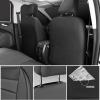 imageCAR PASS Leather Seat Covers Full Set Universal Water Resistant 3D Foam Back Support Luxury Comfort Automotive 5 Seat Covers All Season Fit for SUVSedanVan Airbag Compatible ElegancePure BlackGray Two Front