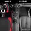imageCAR PASS Leather Steering Wheel Cover and Waterproof Car Floor MatsMicrofiber Universal Car Combo Fit for 95 SedanSUVCars14515inch Sporty AntiSlip Safety Comfortable DesignCarbon Fiber BlackRed