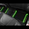 imageCAR PASS Leather Steering Wheel Cover and Waterproof Car Floor MatsMicrofiber Universal Car Combo Fit for 95 SedanSUVCars14515inch Sporty AntiSlip Safety Comfortable DesignCarbon Fiber BlackBlackFluorescence Green