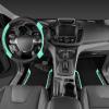 imageCAR PASS Leather Steering Wheel Cover and Waterproof Car Floor MatsMicrofiber Universal Car Combo Fit for 95 SedanSUVCars14515inch Sporty AntiSlip Safety Comfortable DesignCarbon Fiber BlackBlackMint