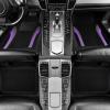 imageCAR PASS Leather Waterproof Sporty Car Floor Mats CarpetUniversal Automotive Floor Mat Fit for Sedans Cars Mid Trucks Vans SUV Set of 4 Black and GrayBlack and Purple