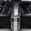 imageCAR PASS Leather Waterproof Sporty Car Floor Mats CarpetUniversal Automotive Floor Mat Fit for Sedans Cars Mid Trucks Vans SUV Set of 4 Black and GrayBlue
