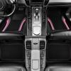 imageCAR PASS Leather Waterproof Sporty Car Floor Mats CarpetUniversal Automotive Floor Mat Fit for Sedans Cars Mid Trucks Vans SUV Set of 4 Black and GrayPink