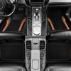 imageCAR PASS Leather Waterproof Sporty Car Floor Mats CarpetUniversal Automotive Floor Mat Fit for Sedans Cars Mid Trucks Vans SUV Set of 4 Black and GrayOrange