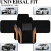 imageCAR PASS Leather Waterproof Sporty Car Floor Mats CarpetUniversal Automotive Floor Mat Fit for Sedans Cars Mid Trucks Vans SUV Set of 4 Black and GrayOrange