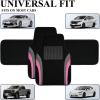 imageCAR PASS Leather Waterproof Sporty Car Floor Mats CarpetUniversal Automotive Floor Mat Fit for Sedans Cars Mid Trucks Vans SUV Set of 4 Black and GrayPink