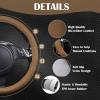 imageCAR PASS Line Rider Microfiber Leather Sporty Steering Wheel Cover Universal Fits for 95 TruckSUVCars14515inch AntiSlip Safety Comfortable Desgin BlackGrayPure Brown