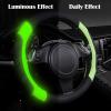 imageCAR PASS Line Rider Microfiber Leather Sporty Steering Wheel Cover Universal Fits for 95 TruckSUVCars14515inch AntiSlip Safety Comfortable Desgin BlackGrayBlackFluorescent Green