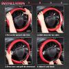 imageCAR PASS Line Rider Microfiber Leather Sporty Steering Wheel Cover Universal Fits for 95 TruckSUVCars14515inch AntiSlip Safety Comfortable Desgin BlackGrayRedCarbon Fiber