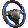 imageCAR PASS Line Rider Microfiber Leather Sporty Steering Wheel Cover Universal Fits for 95 TruckSUVCars14515inch AntiSlip Safety Comfortable Desgin BlackGrayBlackBlue Small Package