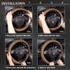 imageCAR PASS Line Rider Microfiber Leather Sporty Steering Wheel Cover Universal Fits for 95 TruckSUVCars14515inch AntiSlip Safety Comfortable Desgin BlackGrayPure Brown