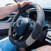 imageCAR PASS Line Rider Microfiber Leather Sporty Steering Wheel Cover Universal Fits for 95 TruckSUVCars14515inch AntiSlip Safety Comfortable Desgin BlackGrayBlackGray