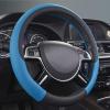 imageCAR PASS Line Rider Microfiber Leather Sporty Steering Wheel Cover Universal Fits for 95 TruckSUVCars14515inch AntiSlip Safety Comfortable Desgin BlackGrayBlack and Blue