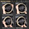 imageCAR PASS Line Rider Microfiber Leather Sporty Steering Wheel Cover Universal Fits for 95 TruckSUVCars14515inch AntiSlip Safety Comfortable Desgin BlackGrayBeigeCarbon Fiber