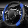 imageCAR PASS Line Rider Microfiber Leather Sporty Steering Wheel Cover Universal Fits for 95 TruckSUVCars14515inch AntiSlip Safety Comfortable Desgin BlackGrayBlackBlue