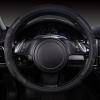 imageCAR PASS Line Rider Microfiber Leather Sporty Steering Wheel Cover Universal Fits for 95 TruckSUVCars14515inch AntiSlip Safety Comfortable Desgin BlackGrayBlackCarbon Fiber