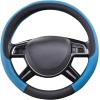 imageCAR PASS Line Rider Microfiber Leather Sporty Steering Wheel Cover Universal Fits for 95 TruckSUVCars14515inch AntiSlip Safety Comfortable Desgin BlackGrayBlack and Blue