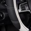 imageCAR PASS Line Rider Microfiber Leather Sporty Steering Wheel Cover Universal Fits for 95 TruckSUVCars14515inch AntiSlip Safety Comfortable Desgin BlackGrayBlackWhite