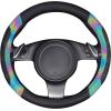 imageCAR PASS Line Rider Microfiber Leather Sporty Steering Wheel Cover Universal Fits for 95 TruckSUVCars14515inch AntiSlip Safety Comfortable Desgin BlackGrayBlackReflective