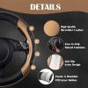 imageCAR PASS Line Rider Microfiber Leather Sporty Steering Wheel Cover Universal Fits for 95 TruckSUVCars14515inch AntiSlip Safety Comfortable Desgin BlackGrayBlackBeige