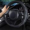 imageCAR PASS Line Rider Microfiber Leather Sporty Steering Wheel Cover Universal Fits for 95 TruckSUVCars14515inch AntiSlip Safety Comfortable Desgin BlackGrayBlackCarbon Fiber