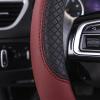 imageCAR PASS Line Rider Microfiber Leather Sporty Steering Wheel Cover Universal Fits for 95 TruckSUVCars14515inch AntiSlip Safety Comfortable Desgin BlackGrayBlack and Burgundy