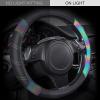 imageCAR PASS Line Rider Microfiber Leather Sporty Steering Wheel Cover Universal Fits for 95 TruckSUVCars14515inch AntiSlip Safety Comfortable Desgin BlackGrayBlackReflective