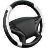 imageCAR PASS Line Rider Microfiber Leather Sporty Steering Wheel Cover Universal Fits for 95 TruckSUVCars14515inch AntiSlip Safety Comfortable Desgin BlackGrayBlackWhite
