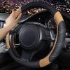 imageCAR PASS Line Rider Microfiber Leather Sporty Steering Wheel Cover Universal Fits for 95 TruckSUVCars14515inch AntiSlip Safety Comfortable Desgin BlackGrayBlackBeige