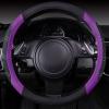 imageCAR PASS Line Rider Microfiber Leather Sporty Steering Wheel Cover Universal Fits for 95 TruckSUVCars14515inch AntiSlip Safety Comfortable Desgin BlackGrayBlackPurple