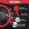 imageCAR PASS Line Rider Microfiber Leather Sporty Steering Wheel Cover Universal Fits for 95 TruckSUVCars14515inch AntiSlip Safety Comfortable Desgin BlackGrayRedCarbon Fiber