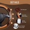 imageCAR PASS Line Rider Microfiber Leather Sporty Steering Wheel Cover Universal Fits for 95 TruckSUVCars14515inch AntiSlip Safety Comfortable Desgin BlackGrayBeige Wood Grain