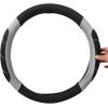 imageCAR PASS Line Rider Microfiber Leather Sporty Steering Wheel Cover Universal Fits for 95 TruckSUVCars14515inch AntiSlip Safety Comfortable Desgin BlackGrayBlackGray
