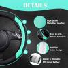 imageCAR PASS Line Rider Microfiber Leather Sporty Steering Wheel Cover Universal Fits for 95 TruckSUVCars14515inch AntiSlip Safety Comfortable Desgin BlackGrayBlackMint