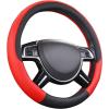 imageCAR PASS Line Rider Microfiber Leather Sporty Steering Wheel Cover Universal Fits for 95 TruckSUVCars14515inch AntiSlip Safety Comfortable Desgin BlackGrayBlack and Red