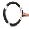 imageCAR PASS Line Rider Microfiber Leather Sporty Steering Wheel Cover Universal Fits for 95 TruckSUVCars14515inch AntiSlip Safety Comfortable Desgin BlackGrayBlackWhite