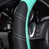imageCAR PASS Line Rider Microfiber Leather Sporty Steering Wheel Cover Universal Fits for 95 TruckSUVCars14515inch AntiSlip Safety Comfortable Desgin BlackGrayBlackMint