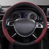 imageCAR PASS Line Rider Microfiber Leather Sporty Steering Wheel Cover Universal Fits for 95 TruckSUVCars14515inch AntiSlip Safety Comfortable Desgin BlackGrayBlack and Burgundy