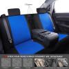imageCAR PASS Line Rider Sporty Car Seat Covers Full Set with 4Pcs Waterproof Car Floor Mats Universal Fit Airbag Compatible Automotive Interior Covers for Sedans TrucksVansSUV Combo Set Black ampamp GrayBlack  Blue