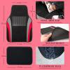 imageCAR PASS Line Rider Sporty Car Seat Covers Full Set with 4Pcs Waterproof Car Floor Mats Universal Fit Airbag Compatible Automotive Interior Covers for Sedans TrucksVansSUV Combo Set Black ampamp GrayBlack  Red